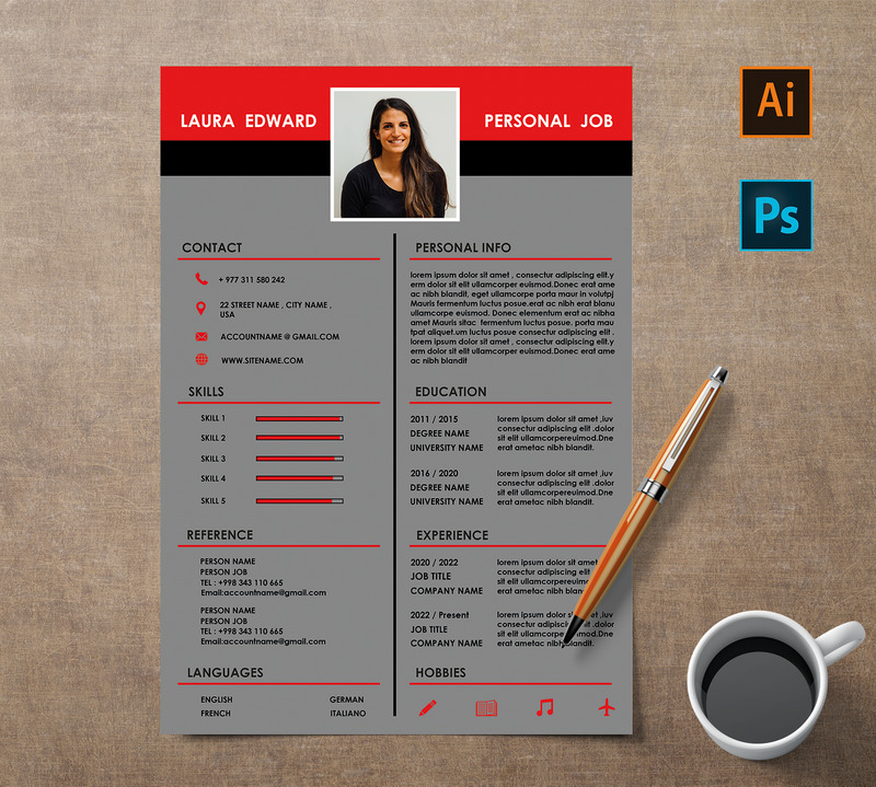 Creative and Modern CV template - Features Image 1