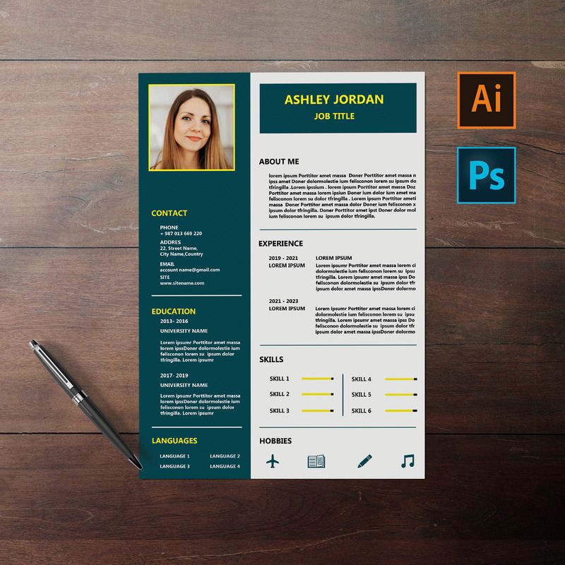 Modern CV / Resume template - Features Image 1