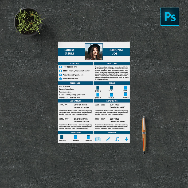 Elegant CV & Resume Template - Features Image 1