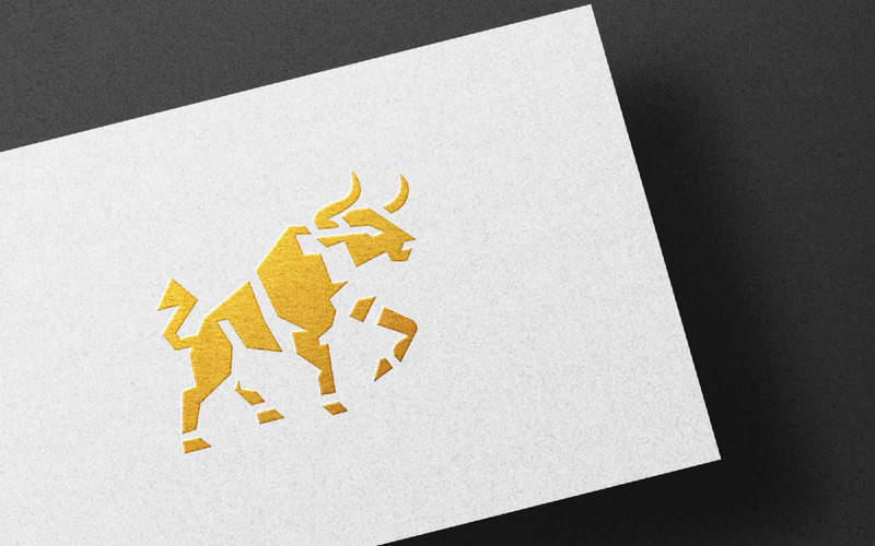 Minimalist Geometric Bull Logo - Features Image 1