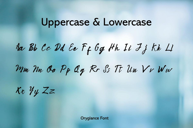 Oryglance handskrivet teckensnitt - Features Image 2