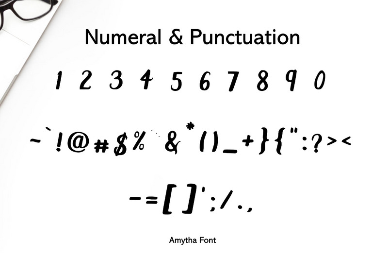 Fonte manuscrita moderna Amytha - Features Image 3