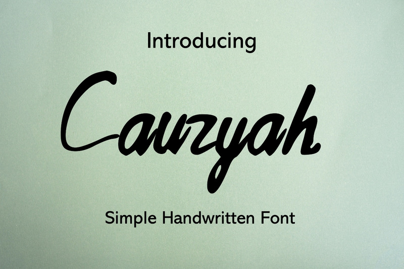 Cauzyah moderna handskrivna teckensnitt - Features Image 1