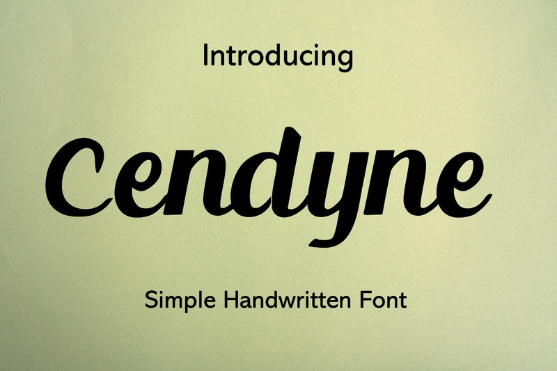 Fonte manuscrita moderna Cendyne - Features Image 1
