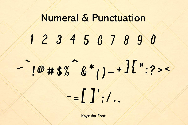 Fonte manuscrita moderna Kayzuha - Features Image 3