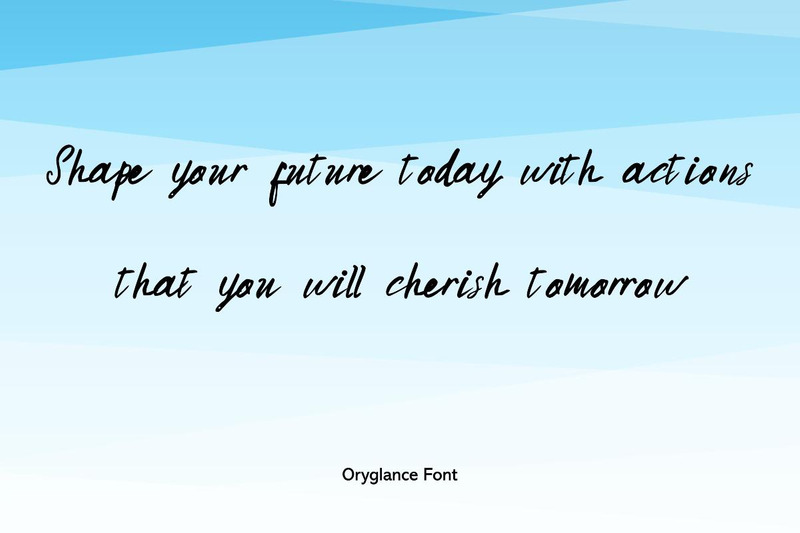 Oryglance handskrivet teckensnitt - Features Image 6