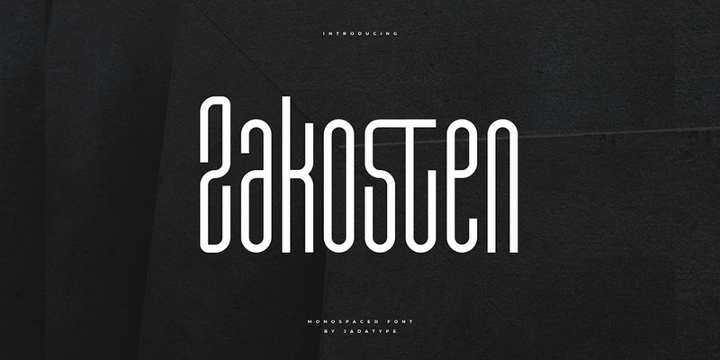 Zakosten - Moderno Sans Serif - Caratteristiche Immagine 1