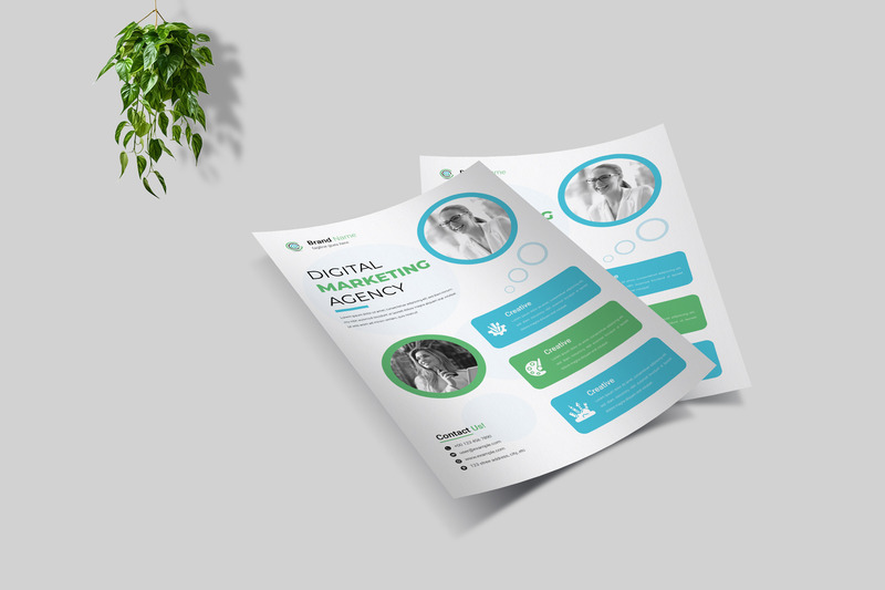 Digital Marketing Agency Flyer, Clean, Professional Business Flyer Template - Features Image 3