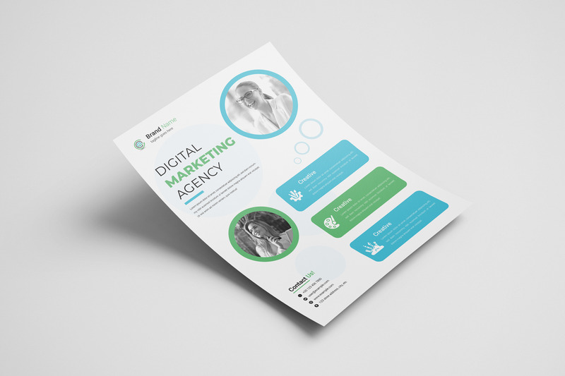 Digital Marketing Agency Flyer, Clean, Professional Business Flyer Template - Features Image 2