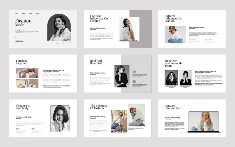 Fashion Mode Presentation Template - Features Image 1
