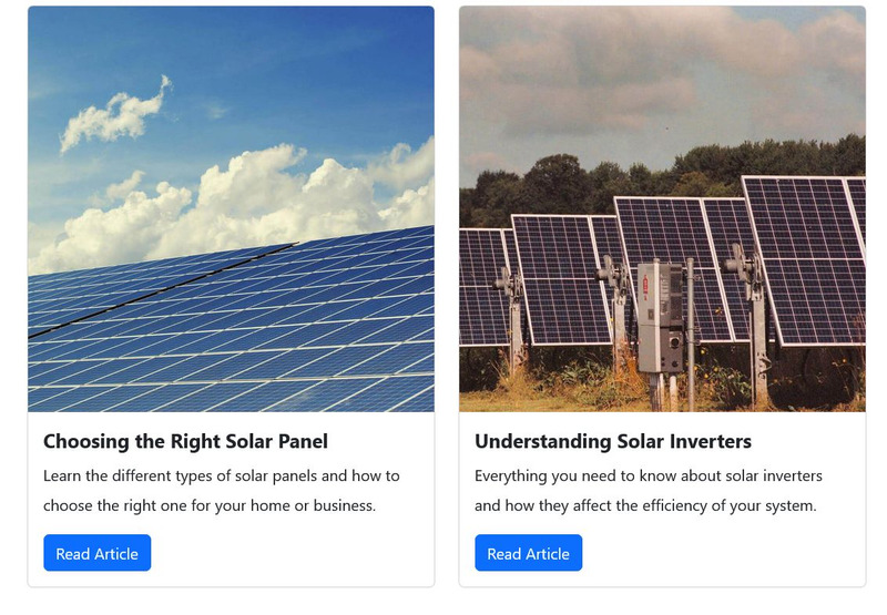 Negozio di attrezzature solari | Modello di sito Web reattivo per soluzioni energetiche sostenibili - Caratteristiche Immagine 3