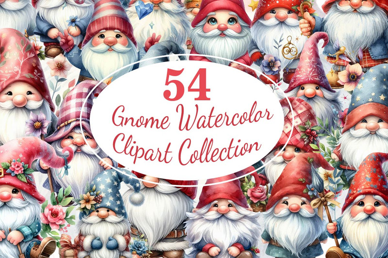 Collezione di clipart PNG Gnome acquerello carino 54 - Caratteristiche Immagine 1