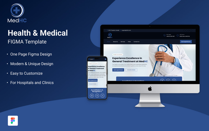 MedHc Figma Design Template - Features Image 1