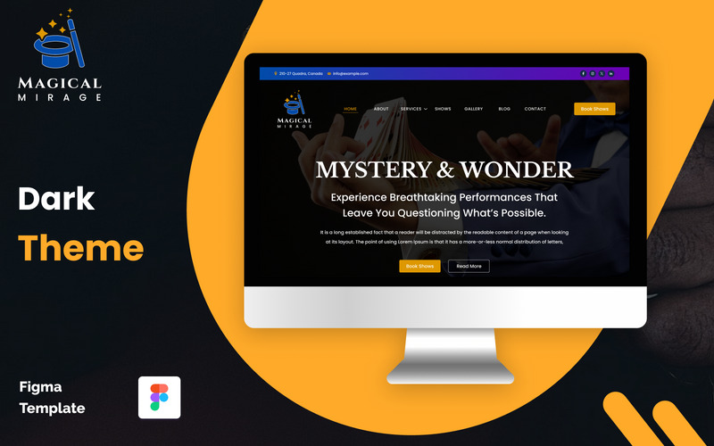 Magical Mirage - Premium Magician Multipage Webbplats Figma Mall - Features Image 1