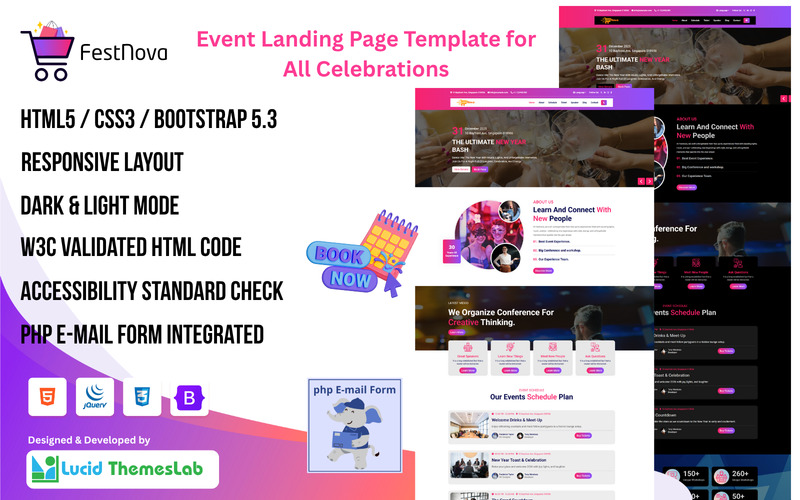 FestNova – HTML-шаблон мероприятий и вечеринок - Features Image 1