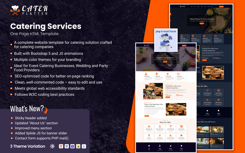 Cater Platter - One-Page Catering Website Template - Features Image 1