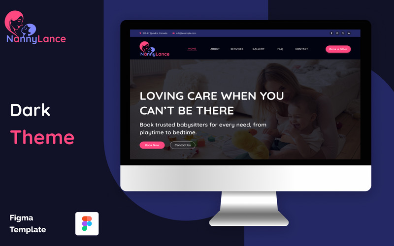 NannyLance - One Page Babysitter Website Figma Mall - Features Image 1