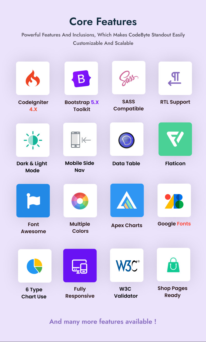 CodeByte Codeigniter Saas Admin Dashboard Bootstrap Template