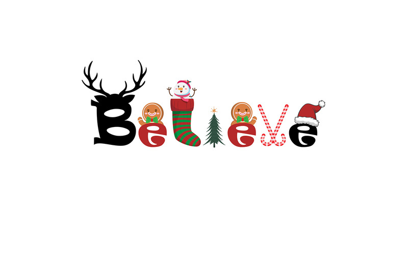 Believe Vector Decoration For Christmas - Features Image 1