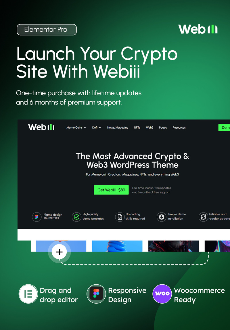 WebIII – Crypto & Web3 WordPress Theme - Features Image 1
