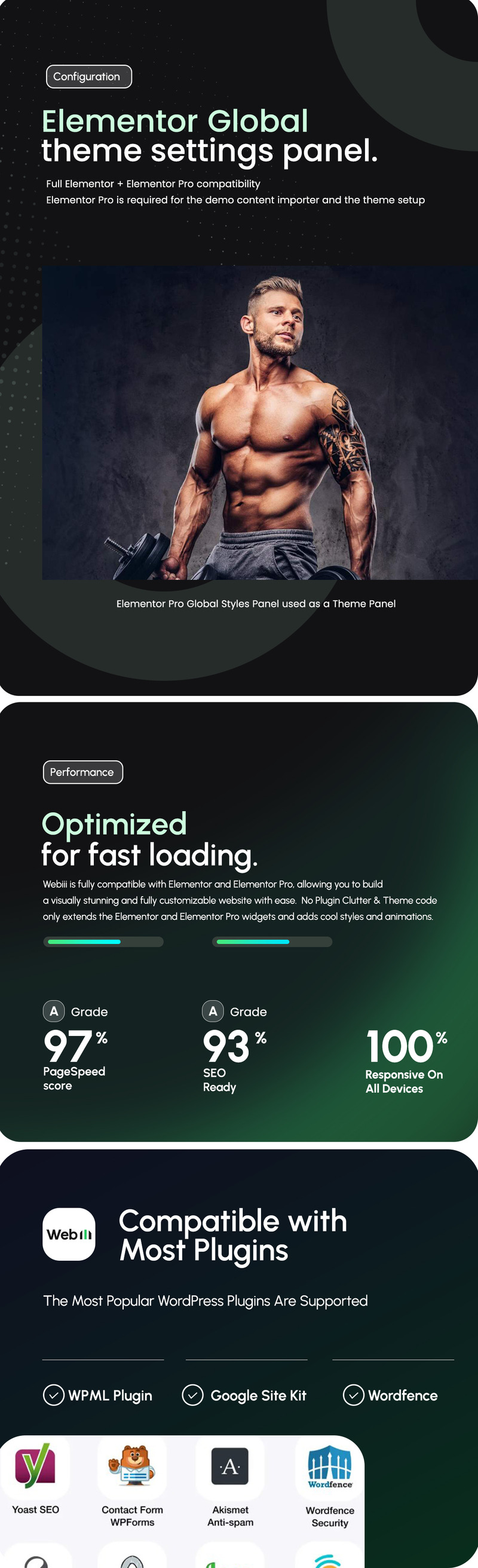 GymForge - Tema WordPress per palestra e fitness - Caratteristiche Immagine 2