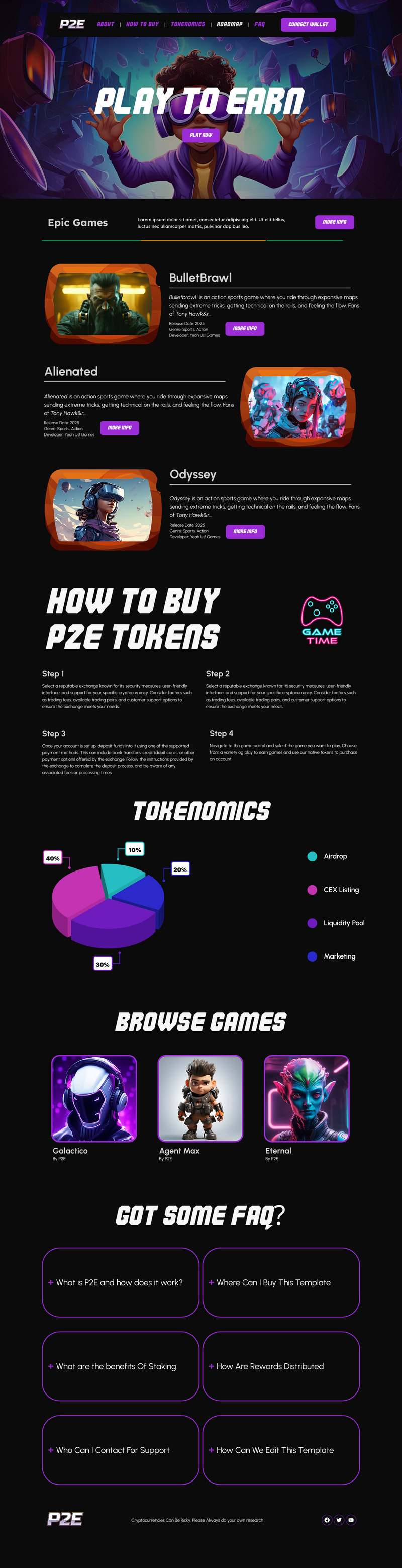 Speel om crypto te verdienen - Meme landingspagina - P2E - Features Image 1