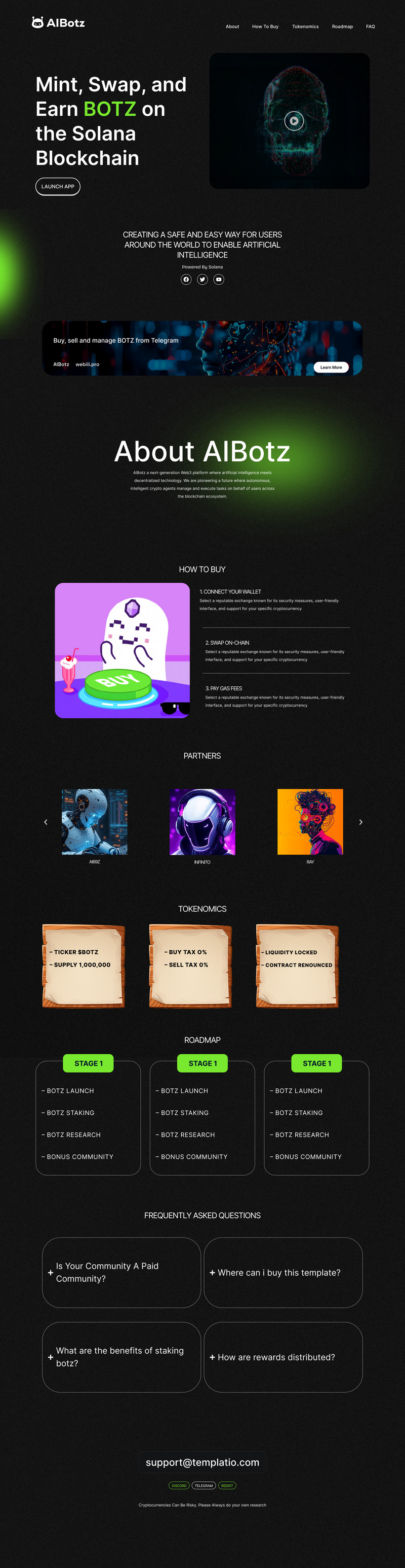 AIBotz – Pagina di destinazione di Elementor per la moneta meme crittografica - Caratteristiche Immagine 1