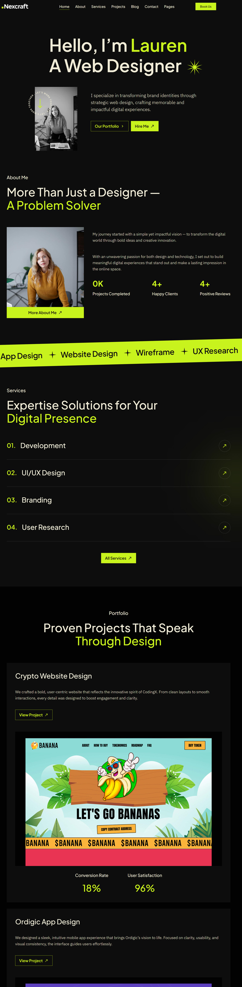 Nexcraft – Portfolio & Freelancer Elementor Template Kit - Features Image 1