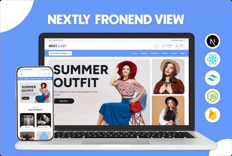 Nextly - Ecommerce Website Templates With Admin Dashboard - React/Next Js - Tailwind CSS, Firebase - Features Image 2