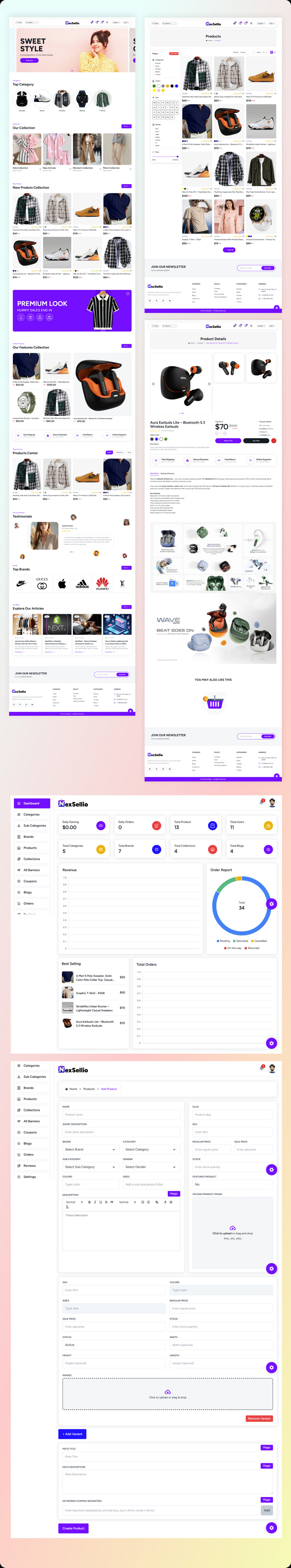 基于 Nextjs、Tailwind 和 Firebase 构建的 NexSellio AI 驱动型 React 电子商务平台 - Features Image 4