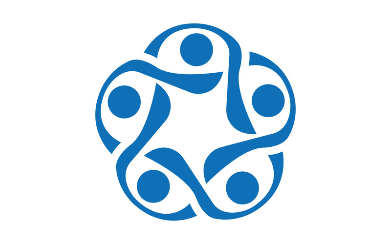 Projekt logo „Teamwork People Circle” dla wsparcia grupy i społeczności korporacyjnej - Obraz funkcji 1