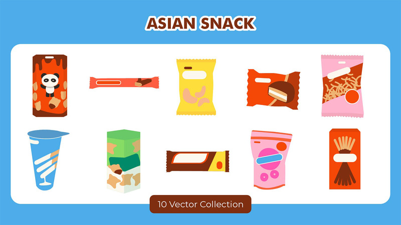 Asiatisches Snack-Illustrationsset - Eigenschaften Bild 1
