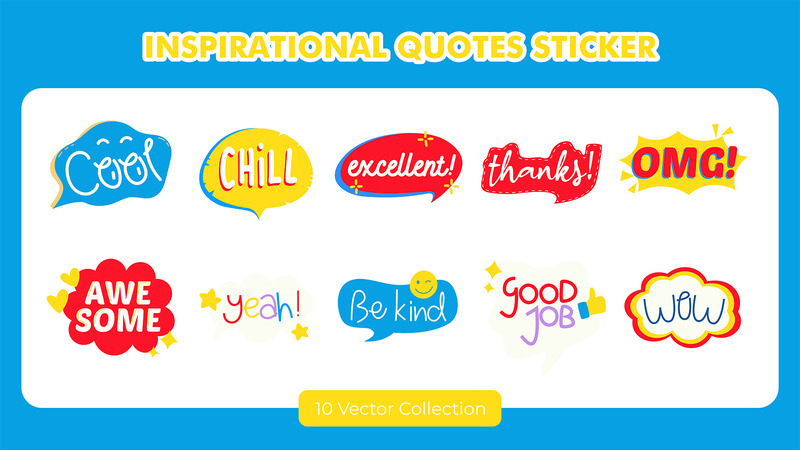 Inspirational Quotes Sticker Set - Features Image 1