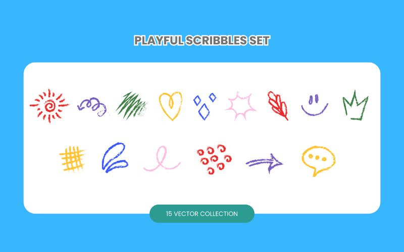 Playful Scribbles Set Vector Collection - Features Image 1