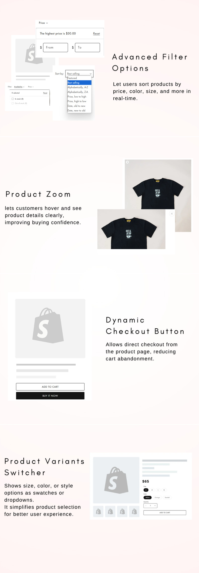 Savoir – Tema Shopify minimalista e moderno para lojas de moda, roupas e acessórios - Features Image 3