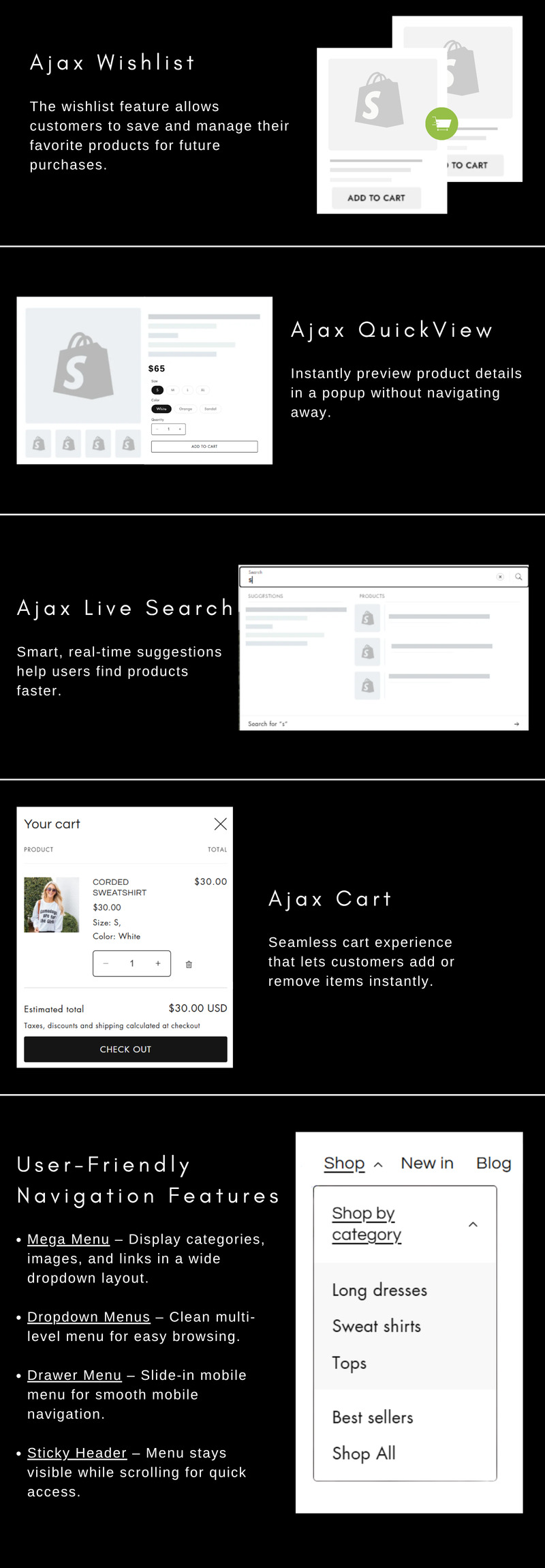 Ethereal – Elegantes und modernes Shopify 2.0-Theme für Mode-, Boutique- und Mehrzweckgeschäfte - Eigenschaften Bild 2