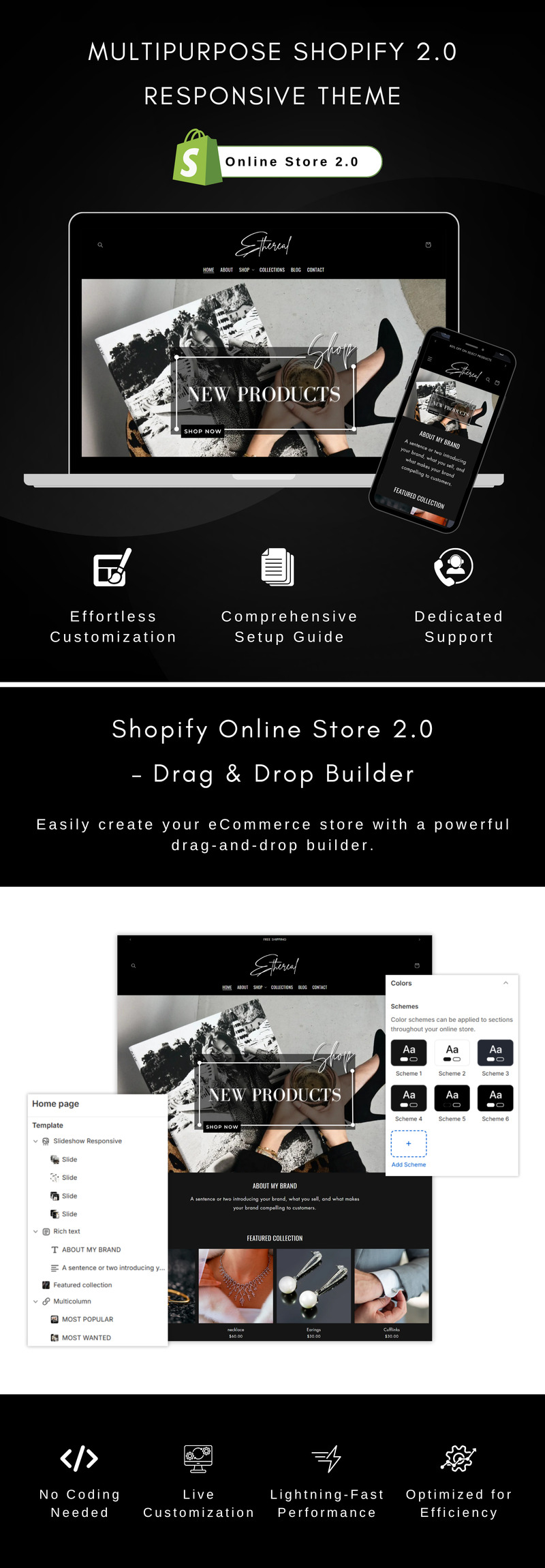 Ethereal – Elegantes und modernes Shopify 2.0-Theme für Mode-, Boutique- und Mehrzweckgeschäfte - Eigenschaften Bild 1