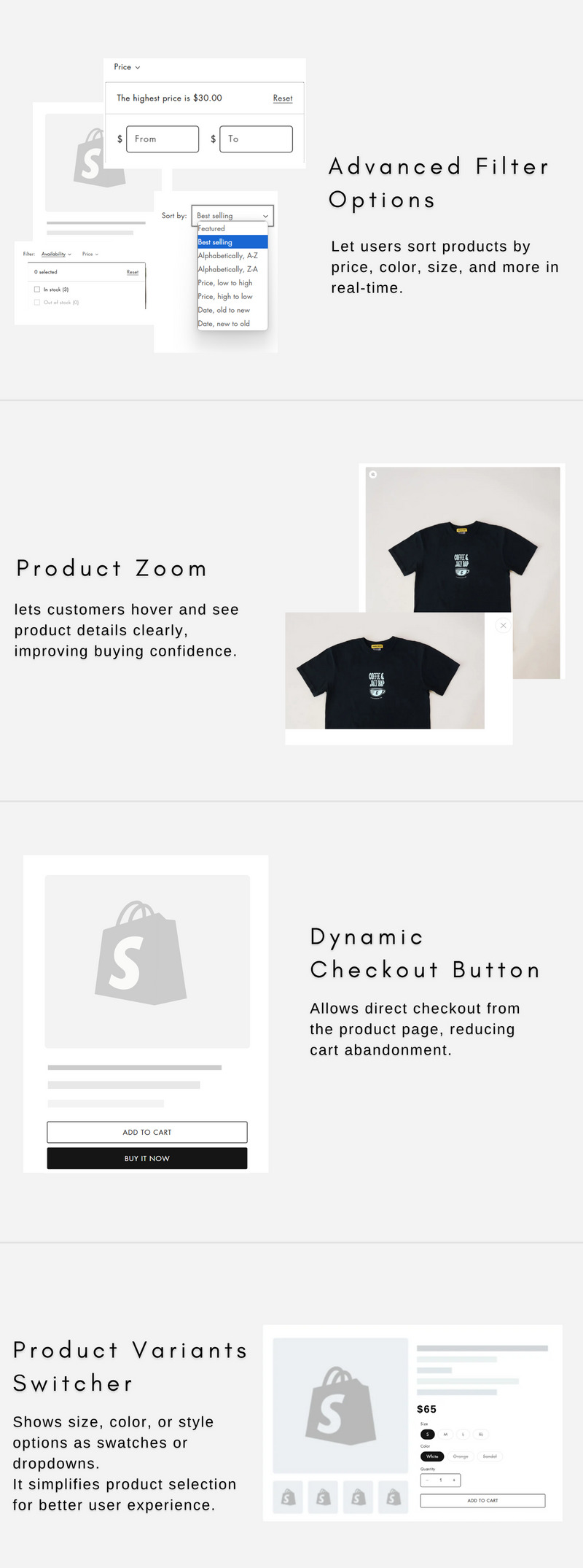 Laphrodite Boutique: Tema premium de moda de Shopify para tiendas online de moda - Características Imagen 3