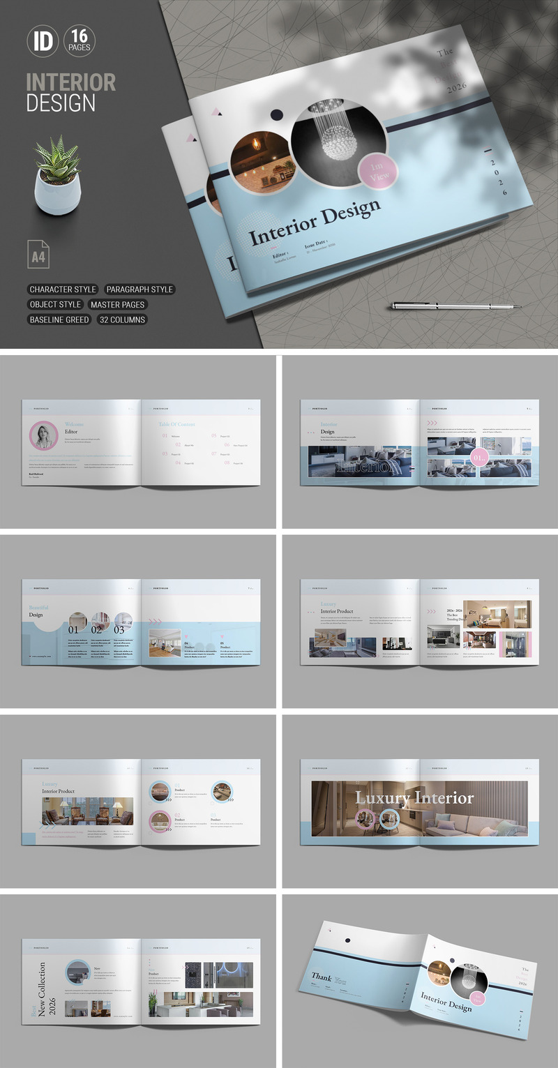 Interior Brochure Design Template #463193 - TemplateMonster