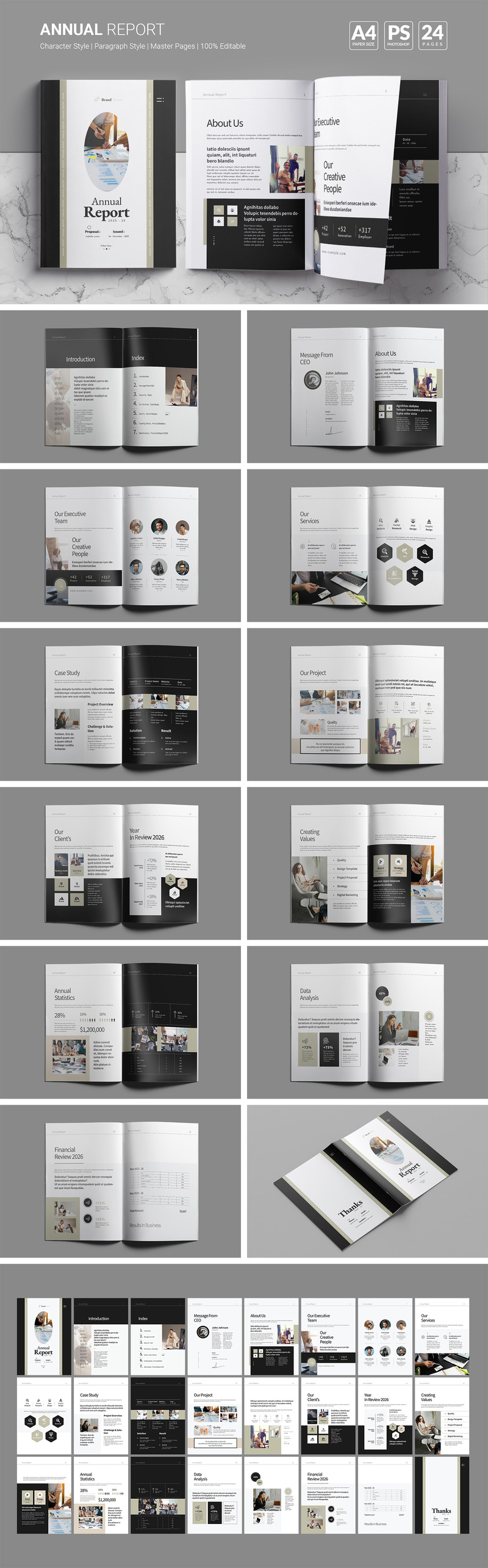 Annual Report Template (Photoshop CC) - Features Image 1