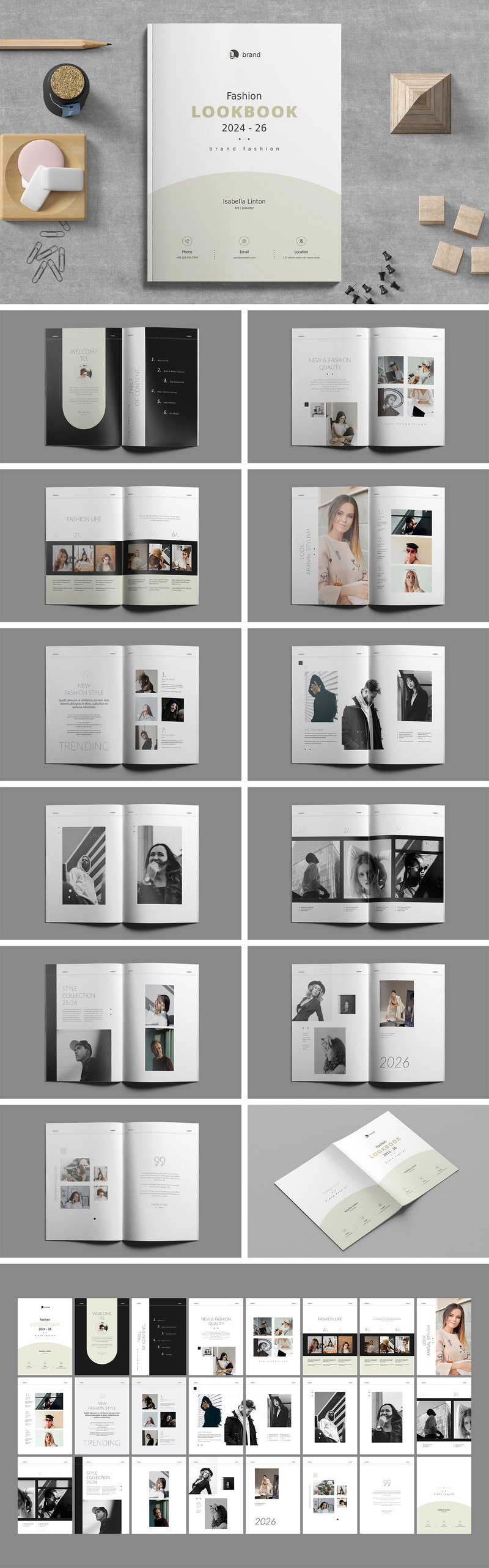 Look Book Template (Photoshop CC) - Features Image 1