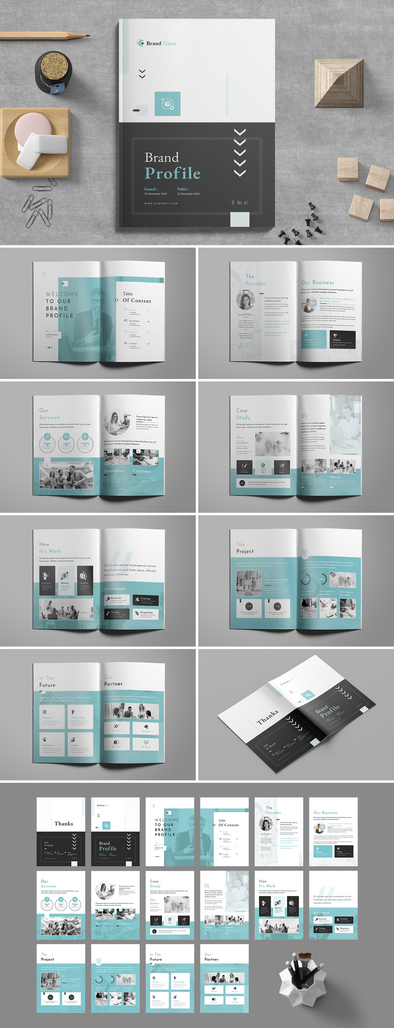 Brand Profile Template (InDesign) - Features Image 1