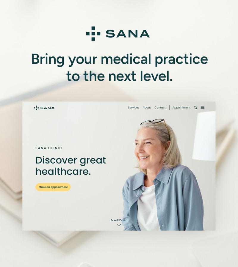 Sana | Lékařské téma WordPress - Features Image 1