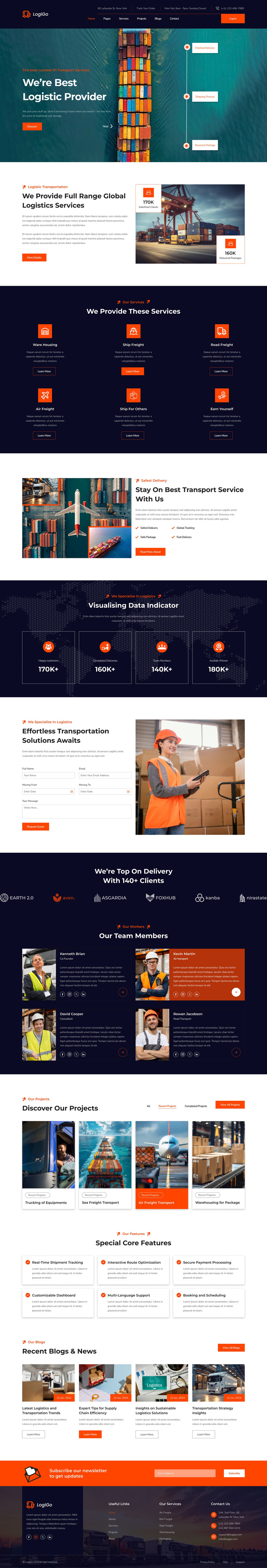 LogiGo – Logistics & Transport Services Figma Template - Features Image 1