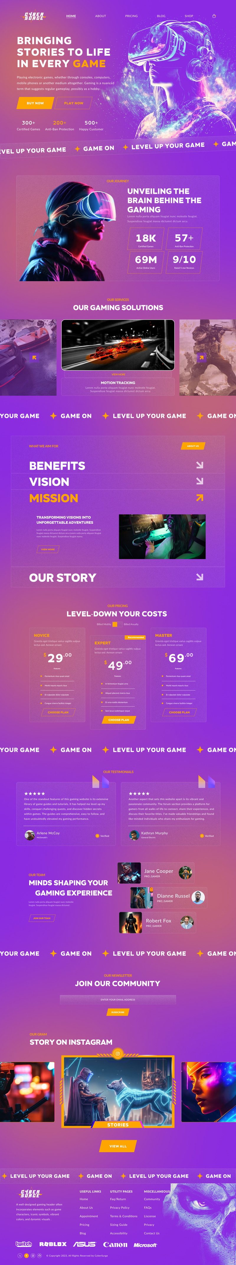 CyberSurge – Figma-sjabloon voor esports en gaming - Features Image 1
