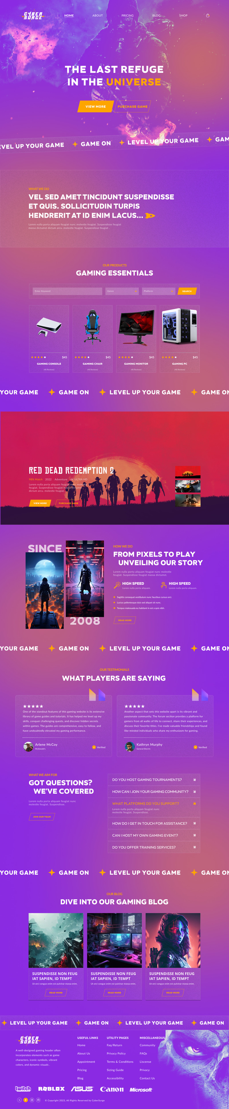 CyberSurge – Figma-sjabloon voor esports en gaming - Features Image 2