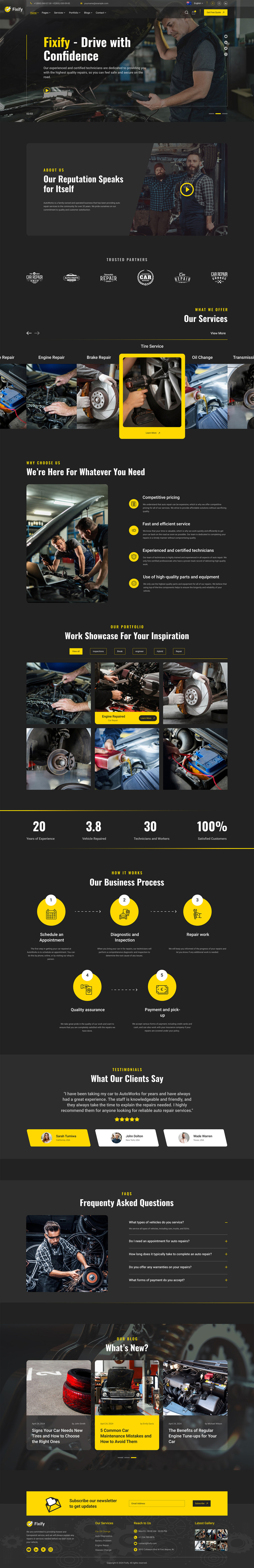 Fixify – Bilservice och reparationer Figma-mall - Features Image 2