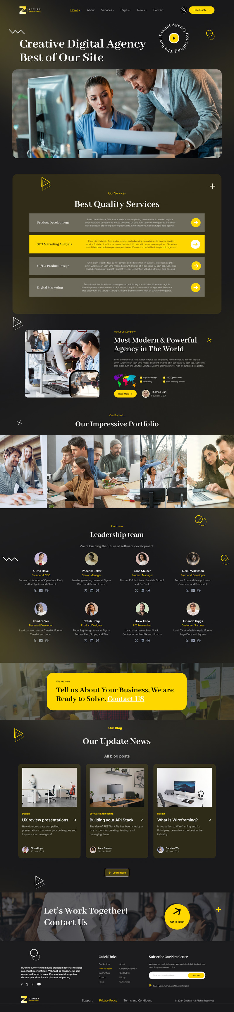 Zephra – Modèle Figma d’agence numérique créative - Caractéristiques de l’image 2