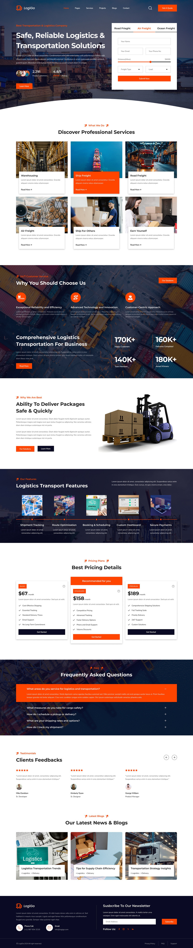 LogiGo – Logistics & Transport Services Figma Template - Features Image 3