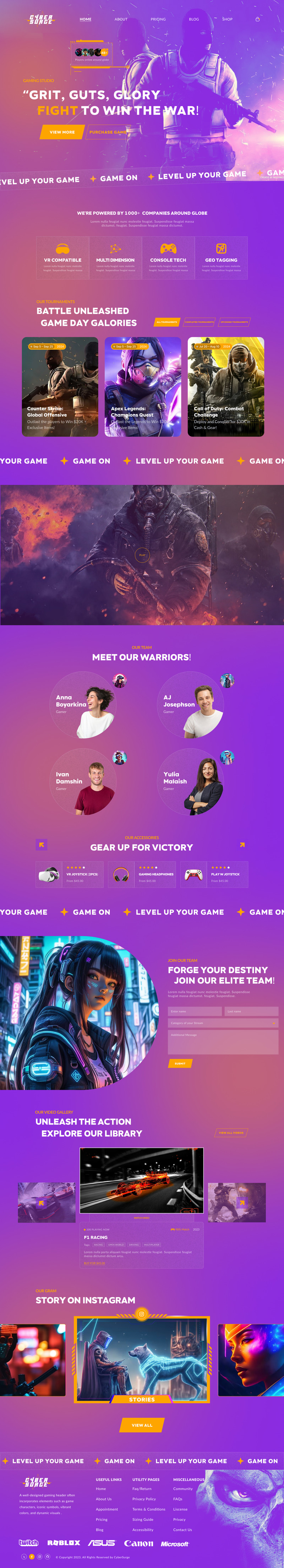 CyberSurge – Figma-sjabloon voor esports en gaming - Features Image 3